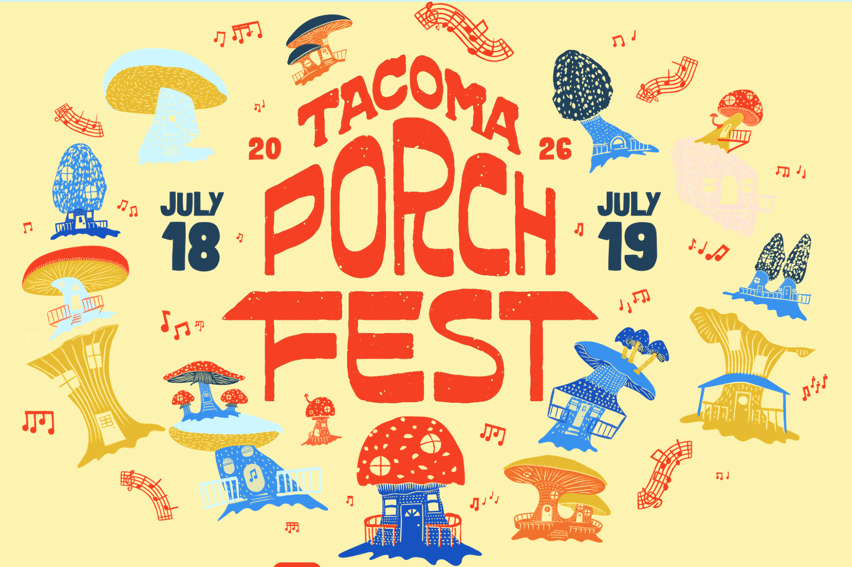 Tacoma Porchfest 2026 official poster