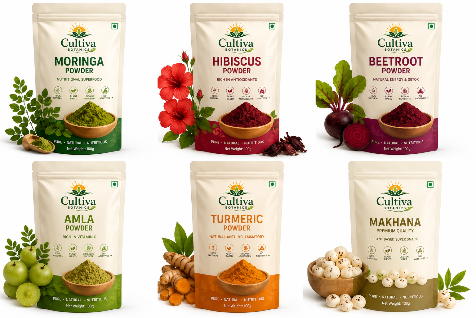 Cultiva Botanics botanical superfood product range