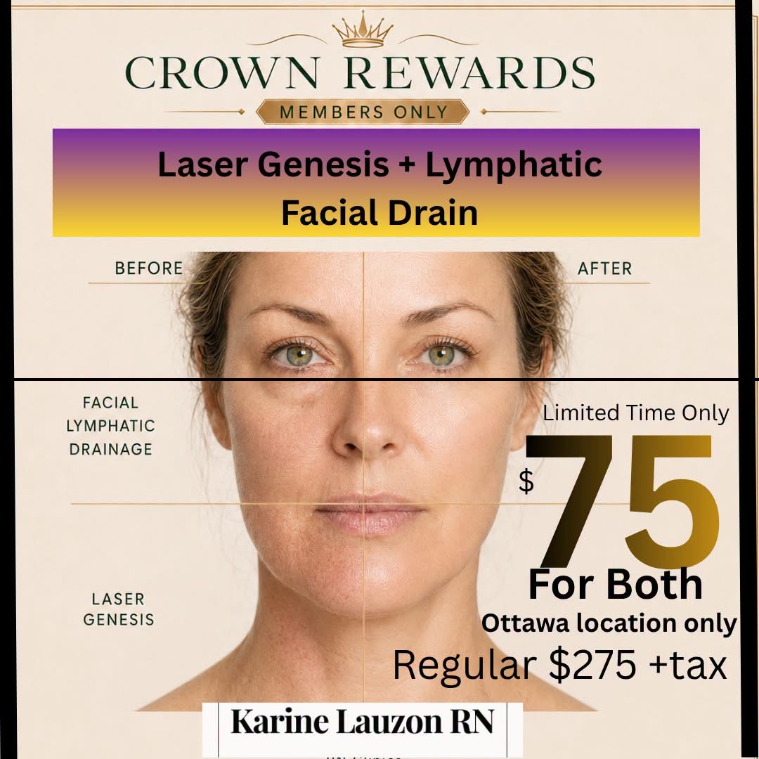 Crown Rewards Members Only — Laser Genesis + Lymphatic Facial Drain — $75 For Both
