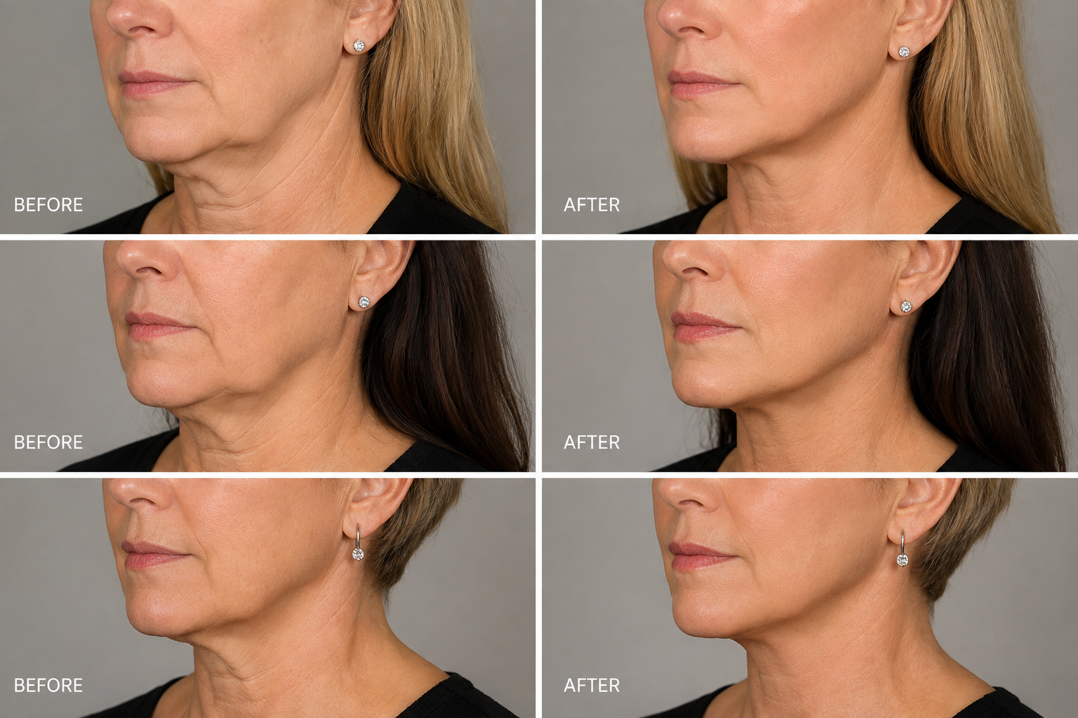 Botox Nefertiti Lift Before and After — 3 patient results