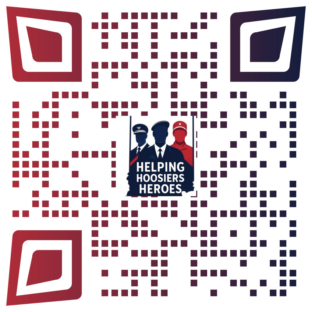 Scan to connect with Helping Hoosiers Heroes Foundation