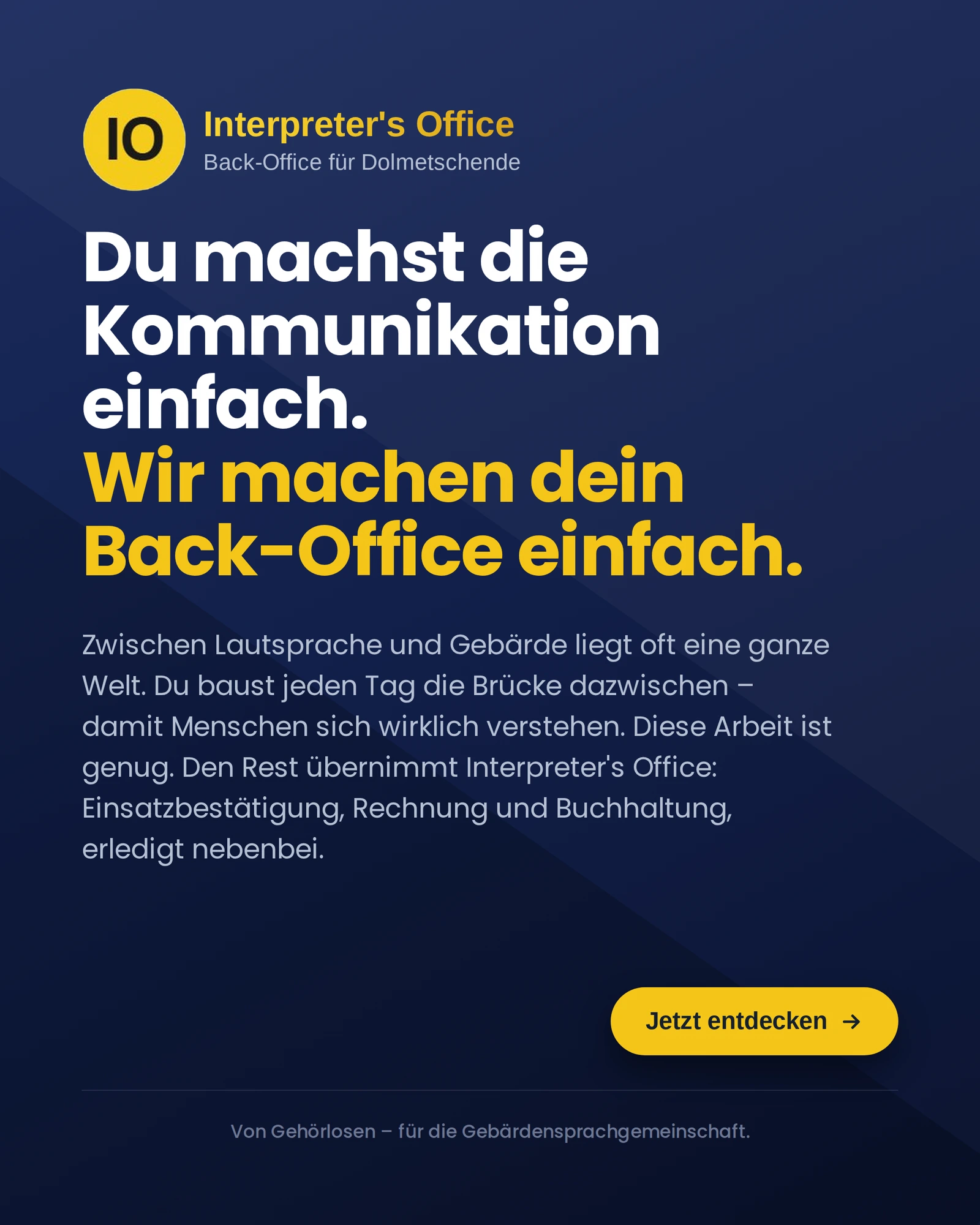 You make communication easy. We make your back-office easy.