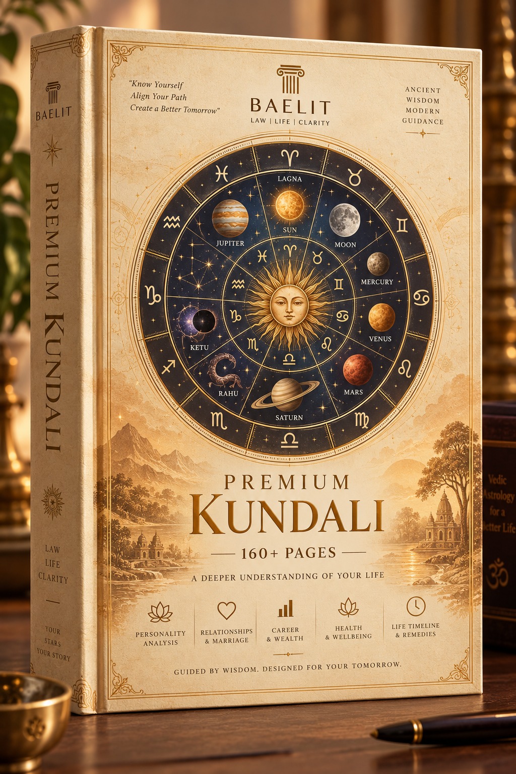 BaeLIT Premium Kundali — 160+ pages personalized report