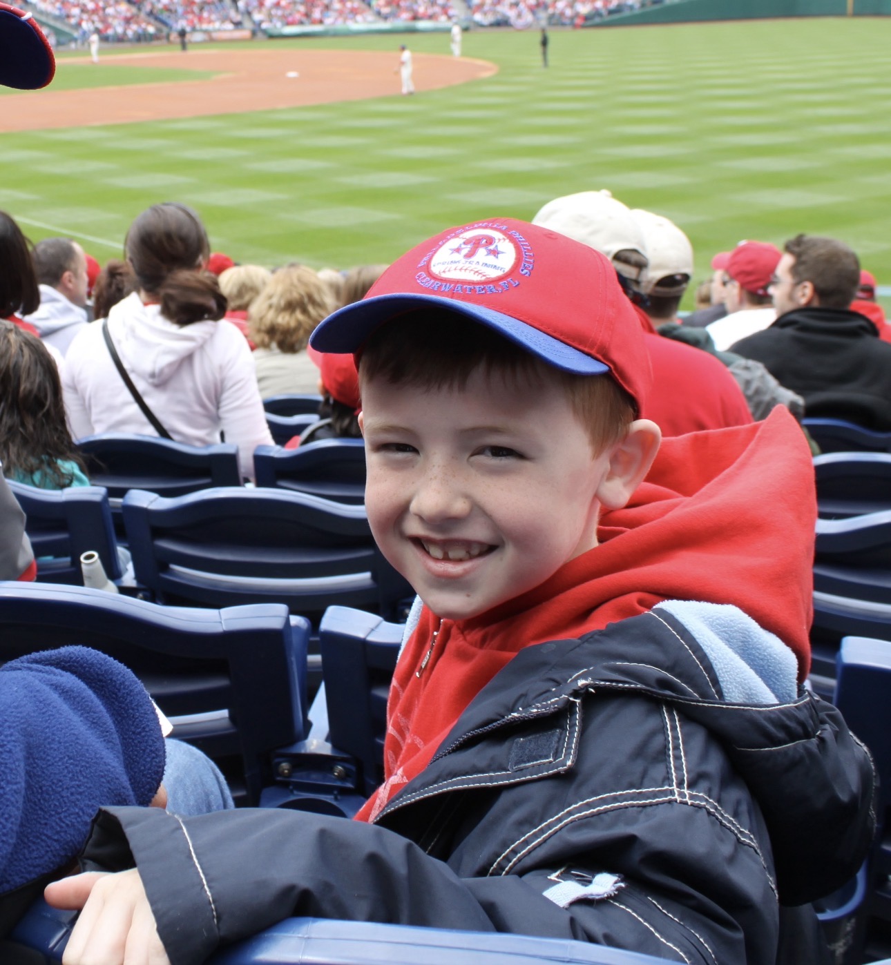 Young Justin at a Phillies game