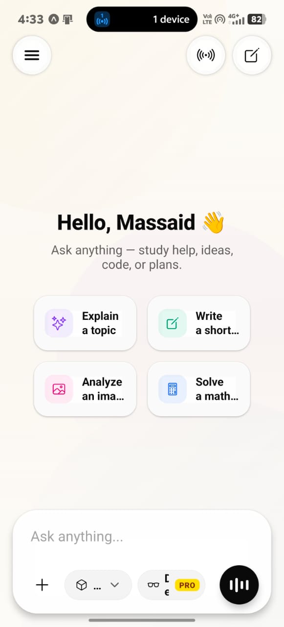 AI Chat real Orlis AI app screenshot