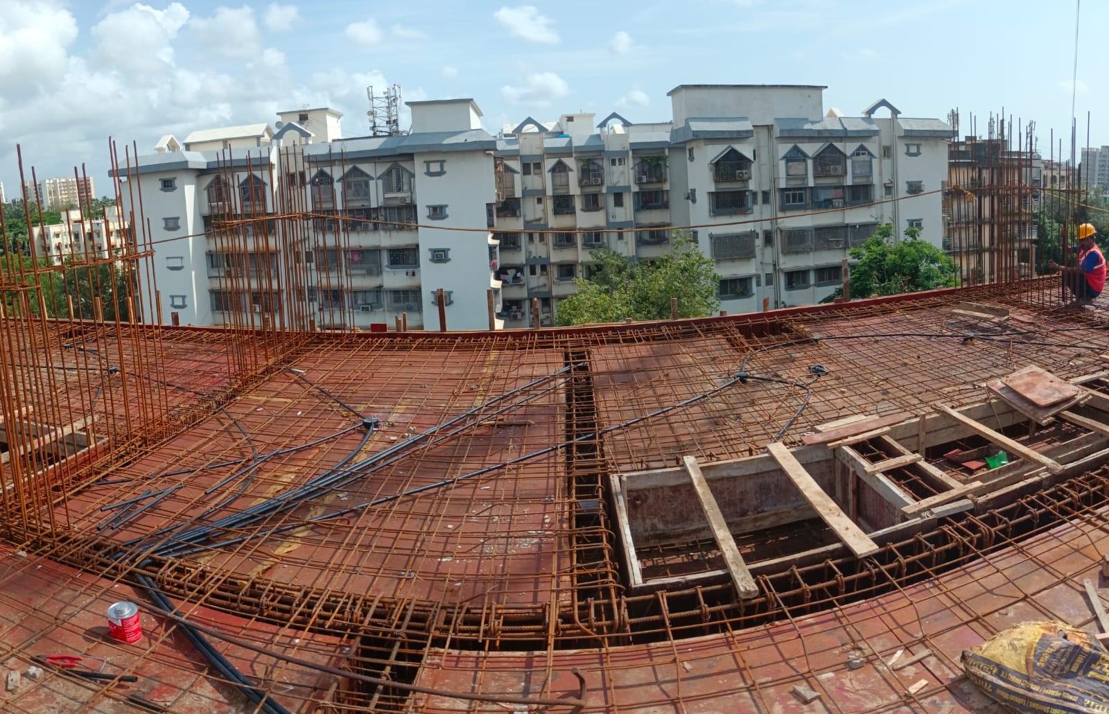Gativan slab formwork and rebar work in progress