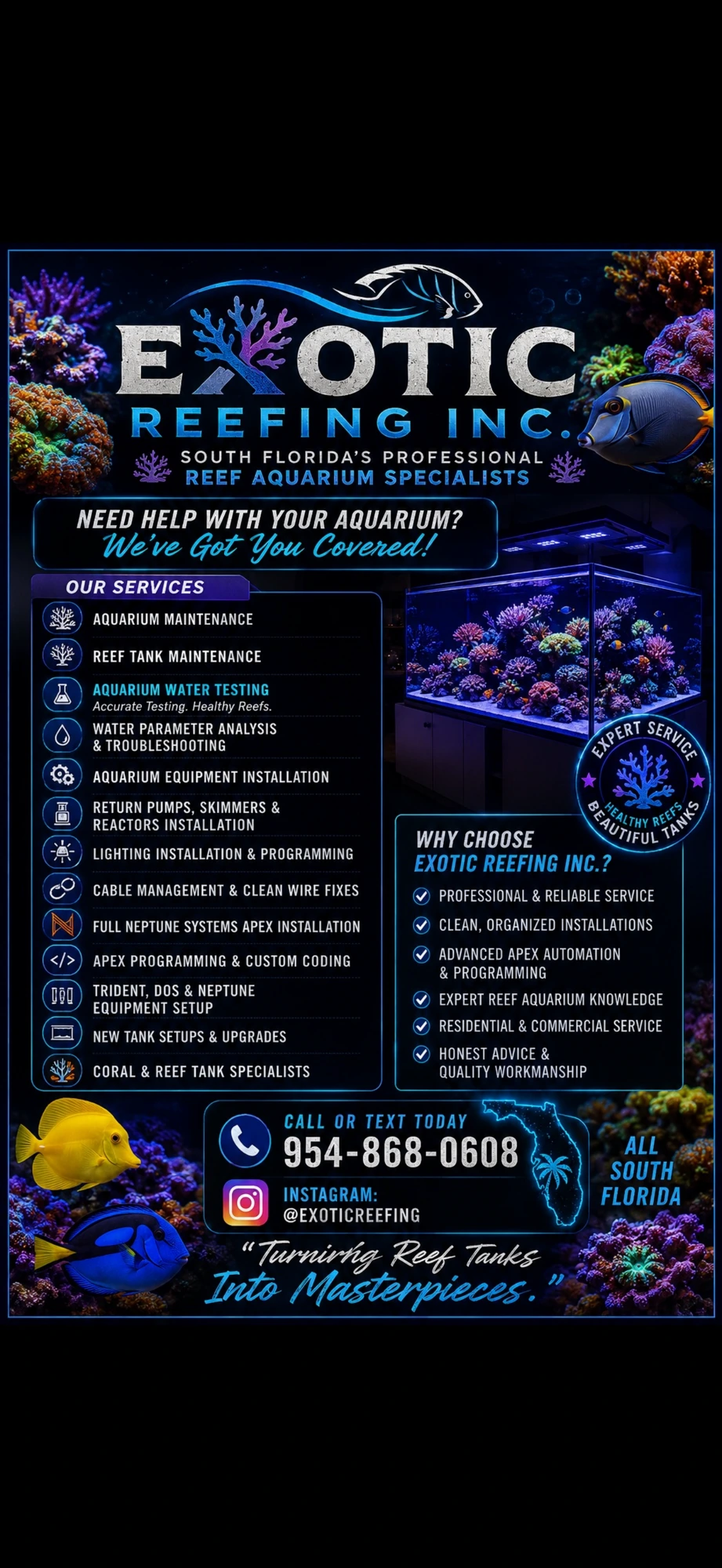 Exotic Reefing services