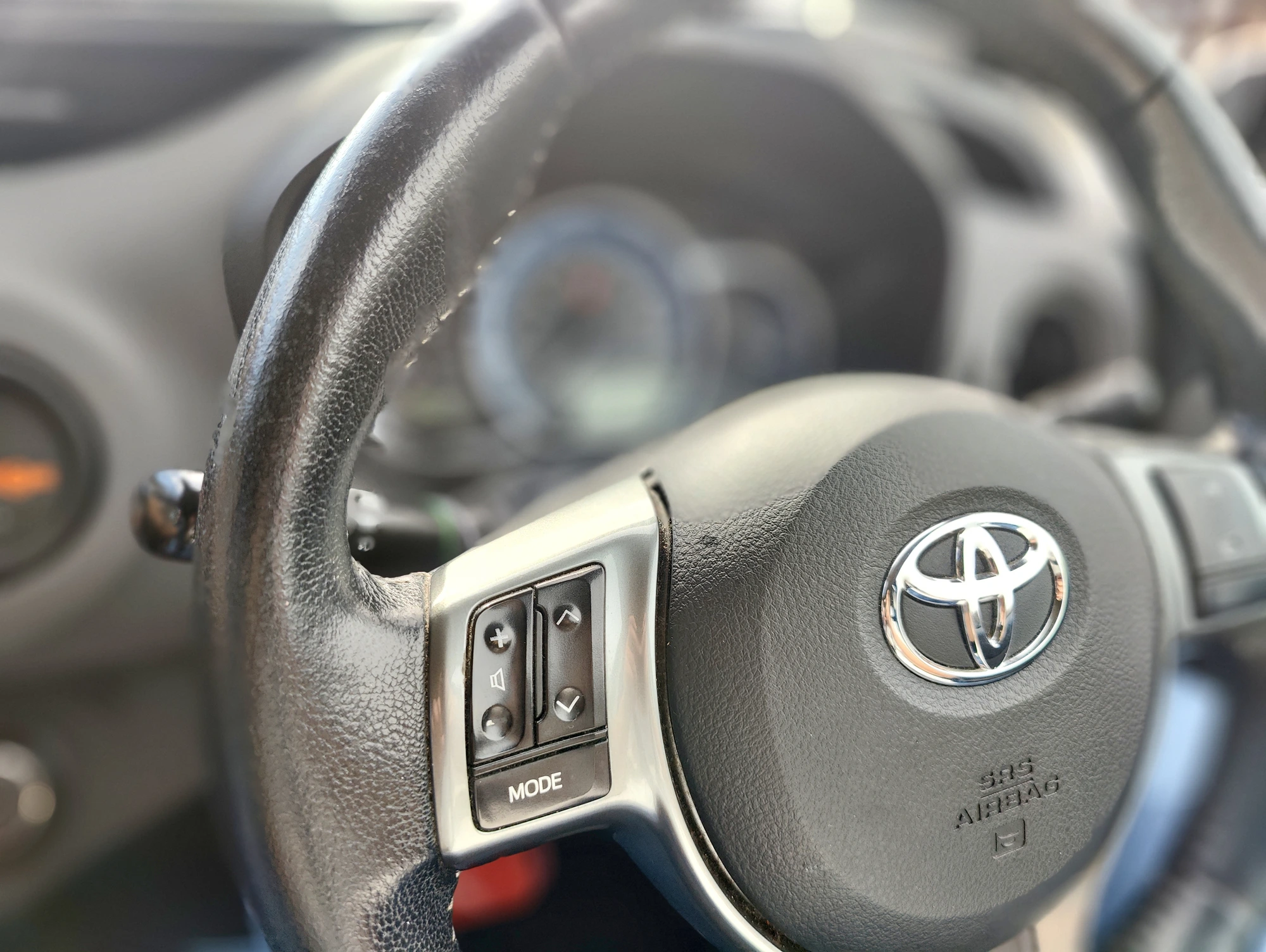 Inside one of our automatic Toyota driving school cars