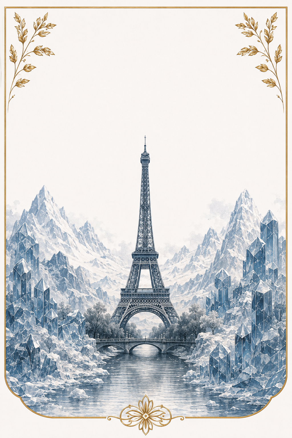 Eiffel Tower amid ice crystals — the world of French Ice