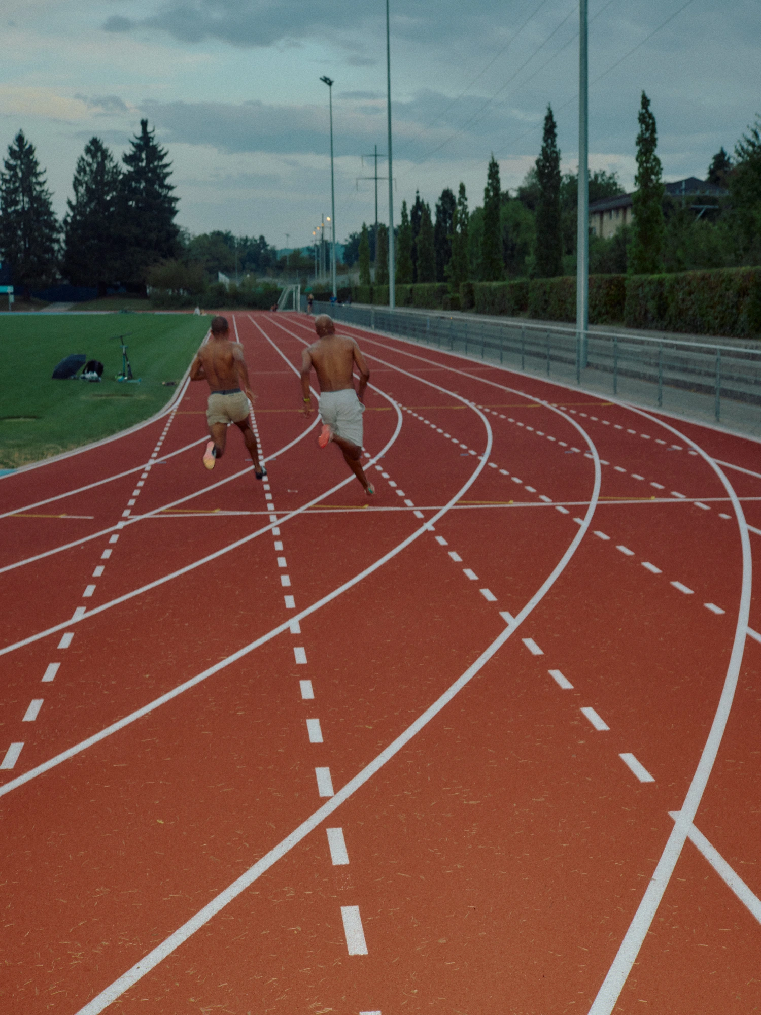 Athletes at the track