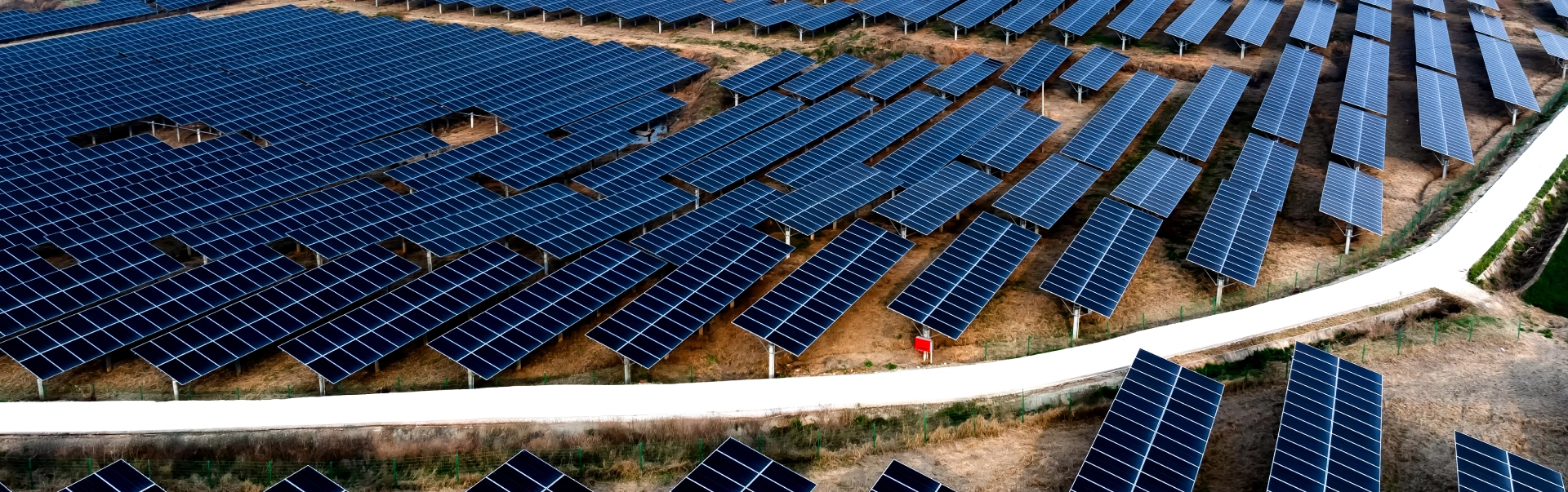 Large-scale solar panel field powering a cleaner energy future