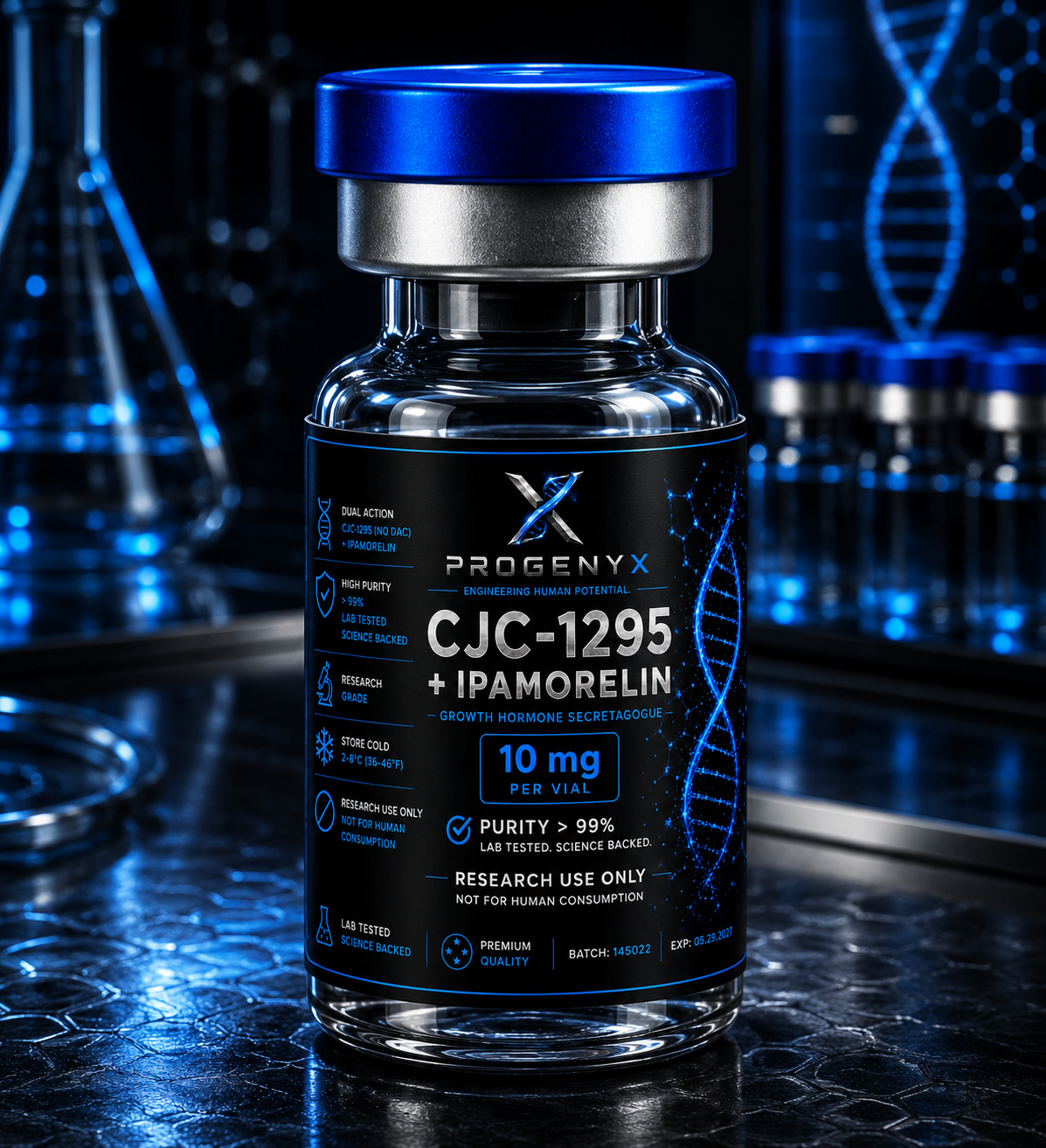 CJC-1295 + Ipamorelin research vial