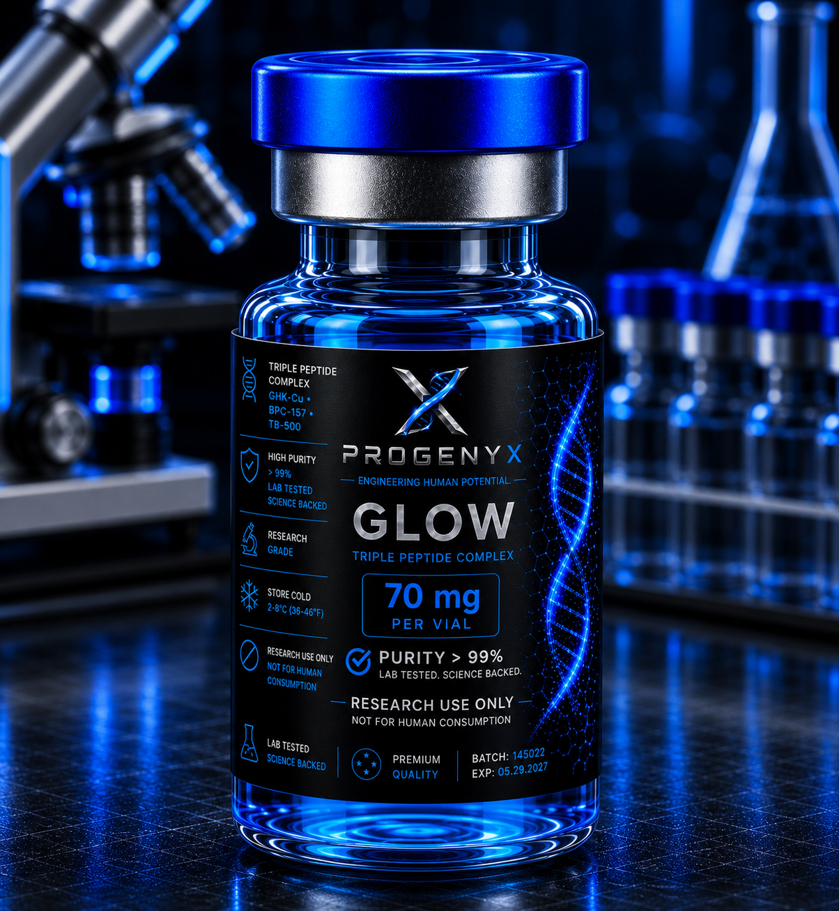 GLOW research vial