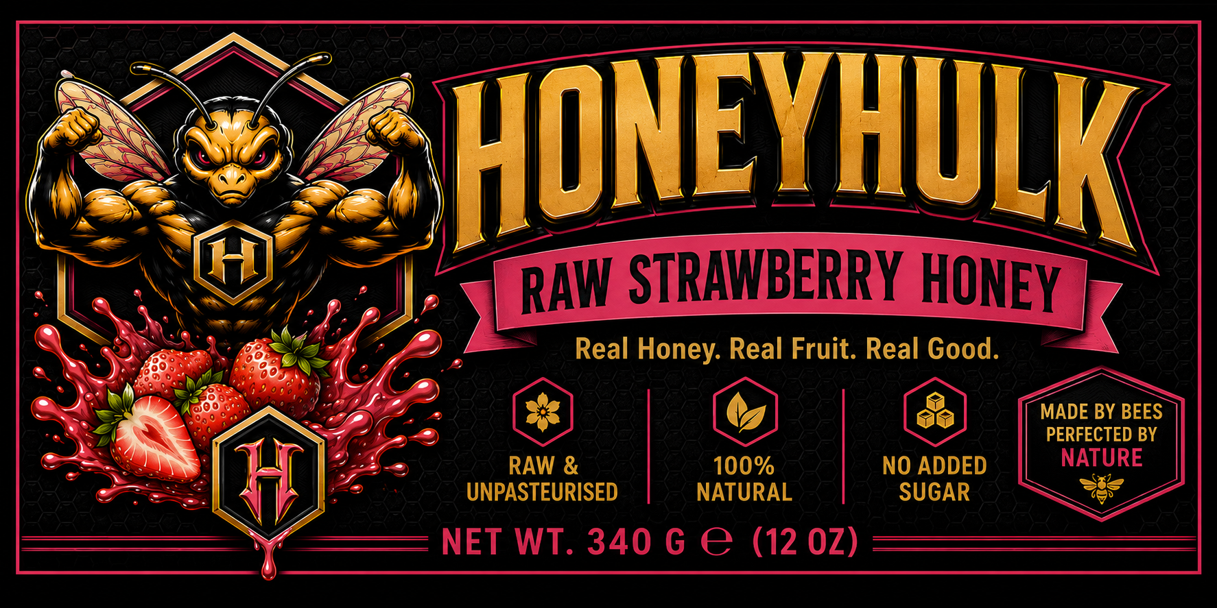 Raw Strawberry Honey