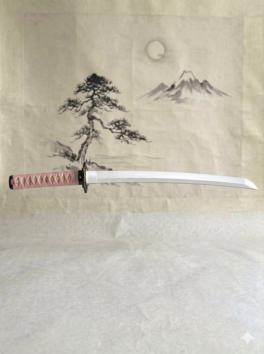 Pink ito on our short katana. Fresh off the workbench.