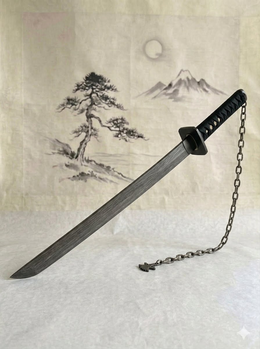 Black wrap with pommel chain. A collector favourite.