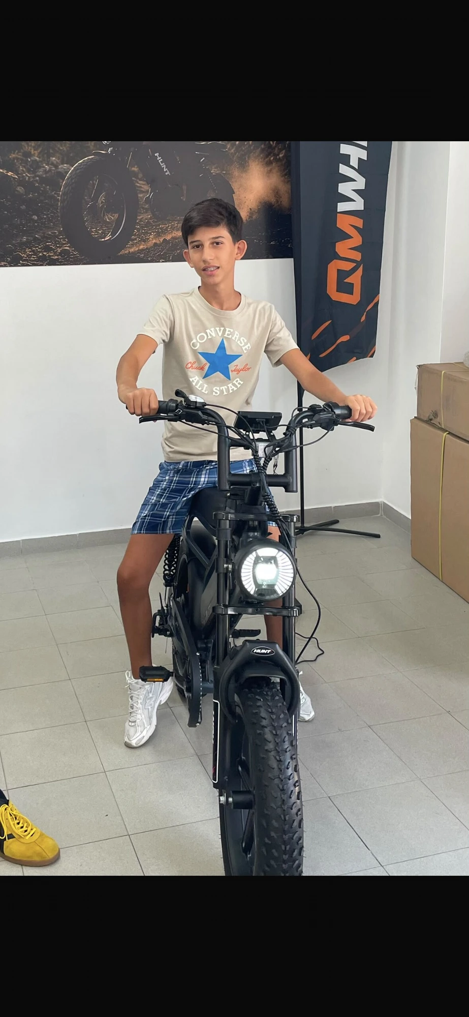 Cliente Hunt Bikes con la sua e-bike
