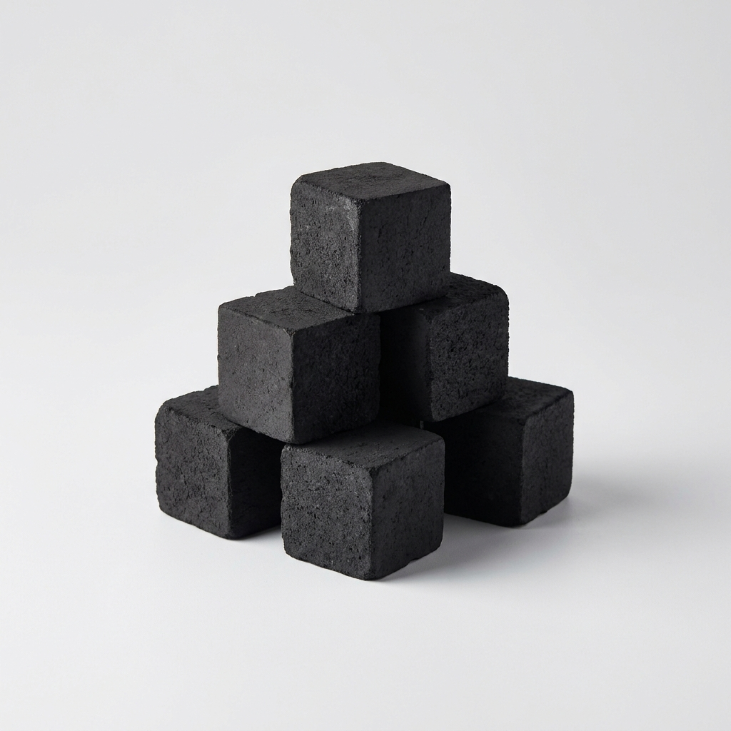 Cube coconut shell shisha charcoal briquettes from Indonesia