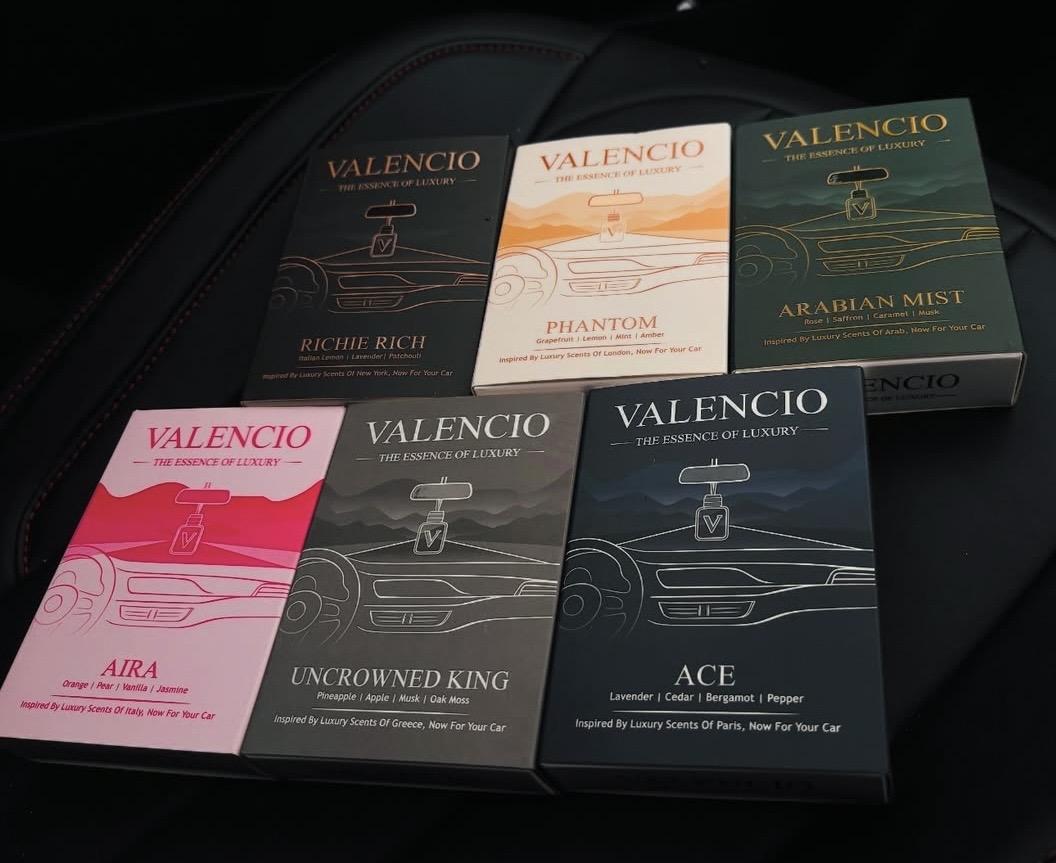 The Valencio signature collection, six fragrances