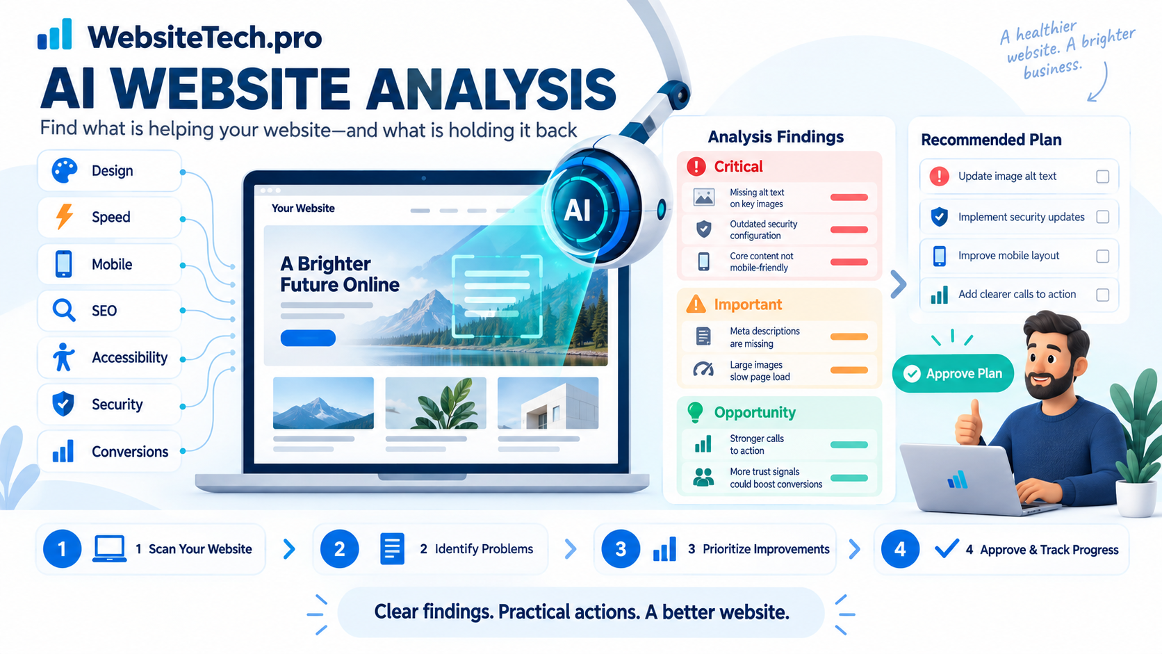 AI Website Analysis — Find what is helping your website — and what is holding it back.